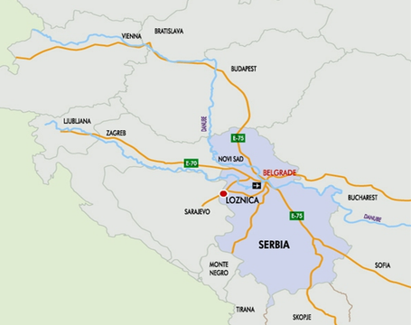 loznica mapa srbije Geografski polozaj loznica mapa srbije